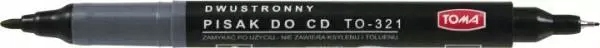Marker CD dwustronny czarny 321 p20 TOMA, cena za 1szt.. Toma