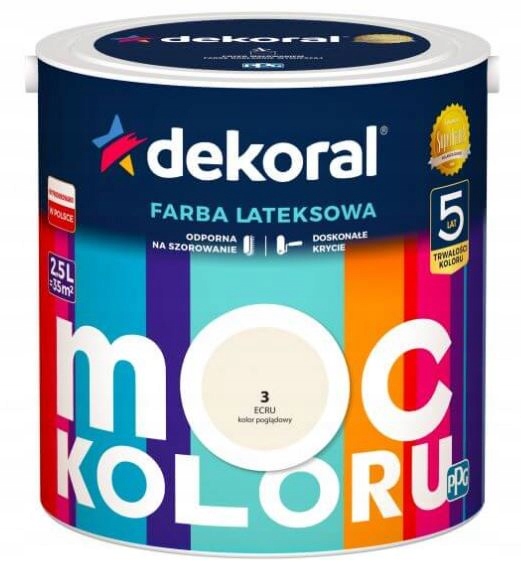 FARBA DEKORAL MOC KOLORU LATEKSOWA MIX 2.5L