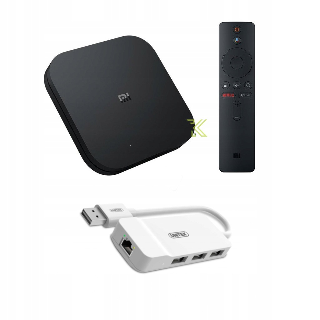 Mi Box S 4K SMART TV 8.1 + HUB UNITEK Y1470 USB 8446220421