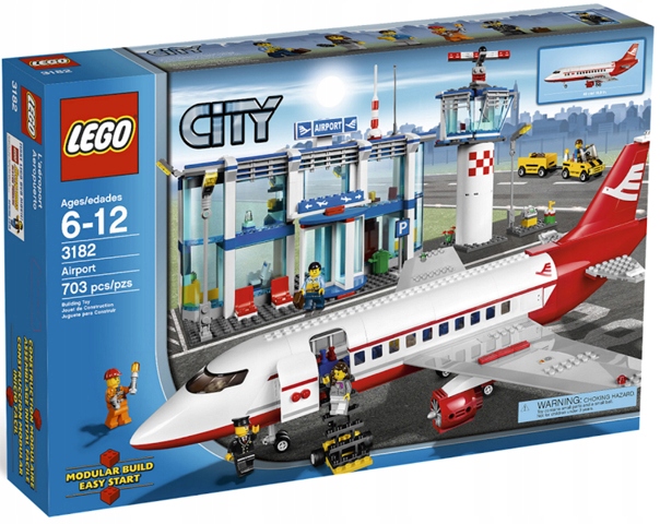 LEGO CITY 3182 Lotnisko Samolot Klocki Nowe