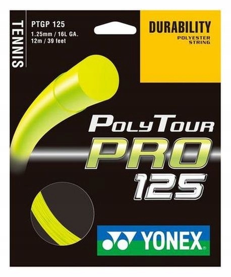 NACIĄG TENISOWY YONEX POLY TOUR PRO YELL 1,25 12m