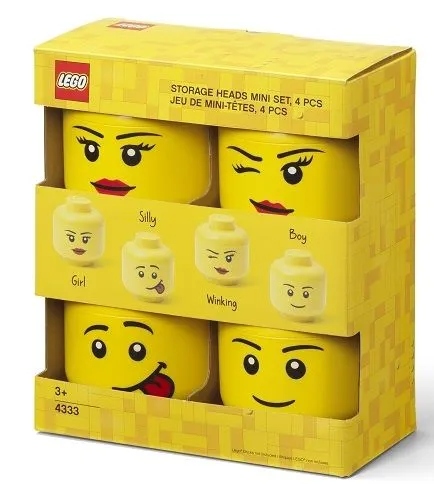 LEGO POJEMNIKI MINI ø10cm ZESTAW 4 GŁÓW 43330800