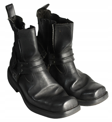 C338 BUTY SKÓRZANE KOWBOJKI KAWALERYJKI R.46