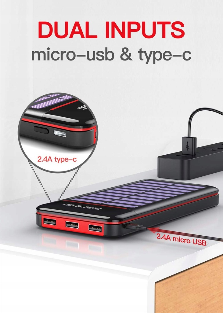Powerbank Rleron Express E1 25000 mAh Solar 8412169128 oficjalne