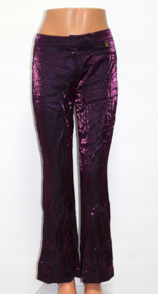 Topshop fioletowe świecące spodnie vintage M 38