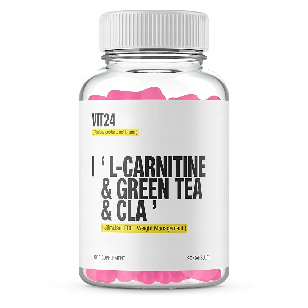 VIT24 L-Carnitine + Green Tea + CLA 90 cap KOFEINA