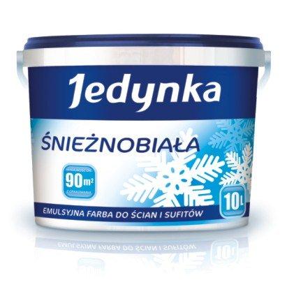 JEDYNKA ŚNIEŻNOBIAŁA 10L TANIA BIAŁA FARBA EMULSJA