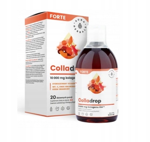 Aura Herbals Colladrop Forte, kolagen morski 10000 mg, (500ml)