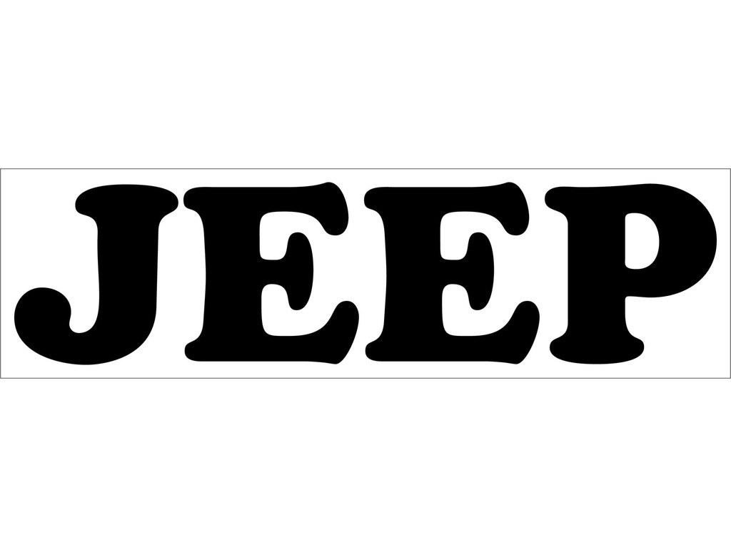 Naklejka na Samochód JEEP NAPIS sticker wlepa 0755