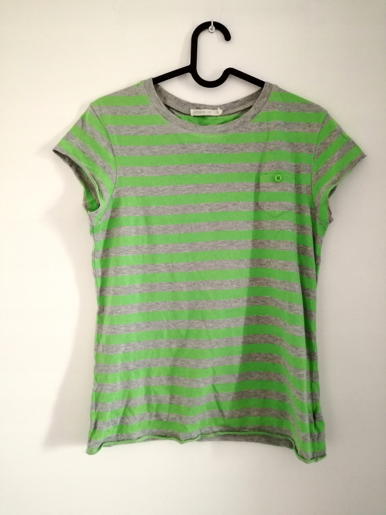 T-shirt w neonowe paski River Island