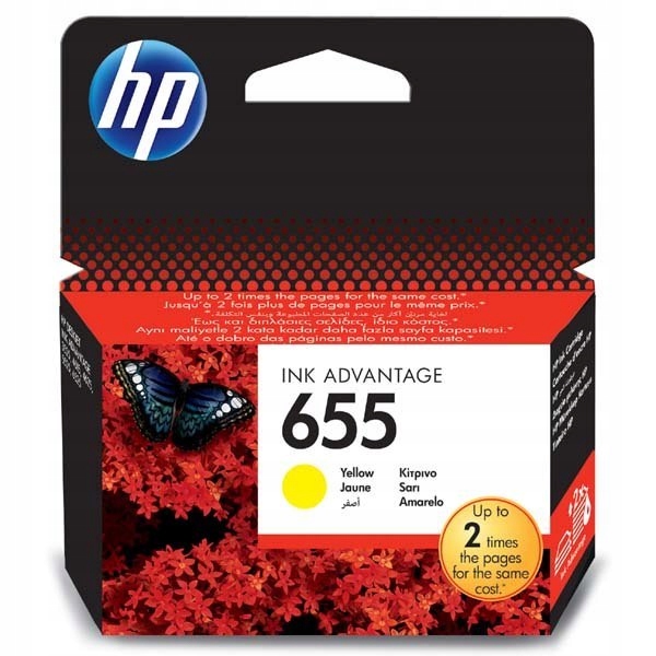 HP oryginalny ink / tusz CZ112AE, HP 655, yellow, 600s, HP Deskjet Ink Adva