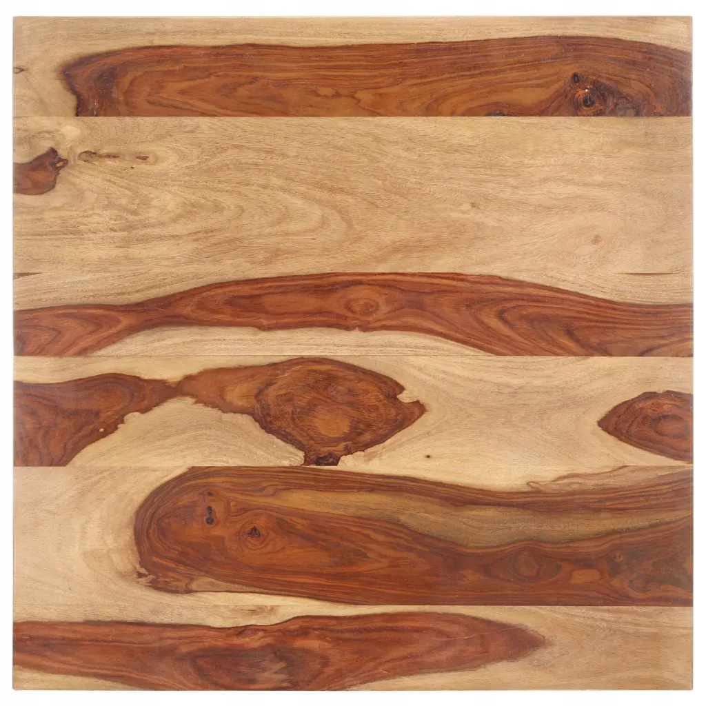 Blat stołu, lite drewno sheesham, 25-27 mm, 70x70