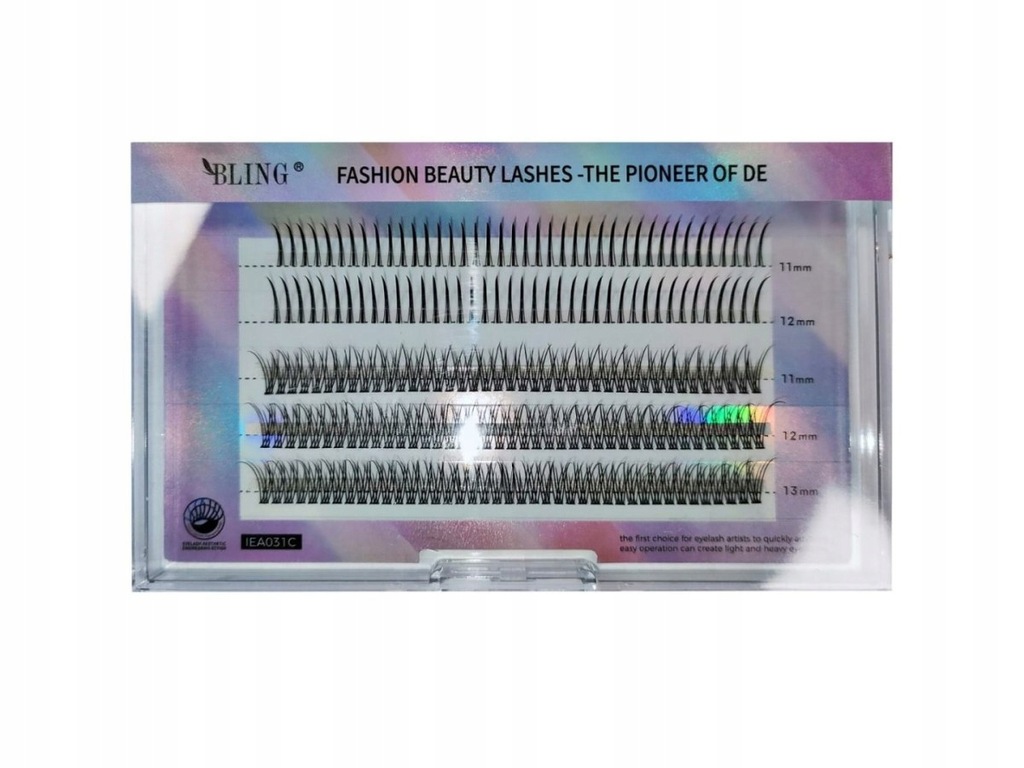 Jedwabne kępki rzęs BLING, 11mm-13mm