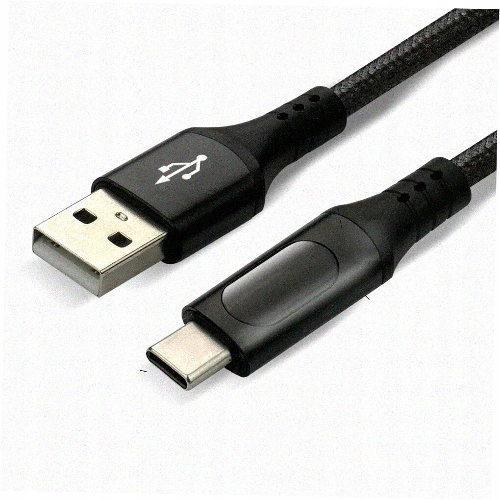Kabel przewód szybkiego ładowania USB - USB-C LCD everActive 2m 3A czarny