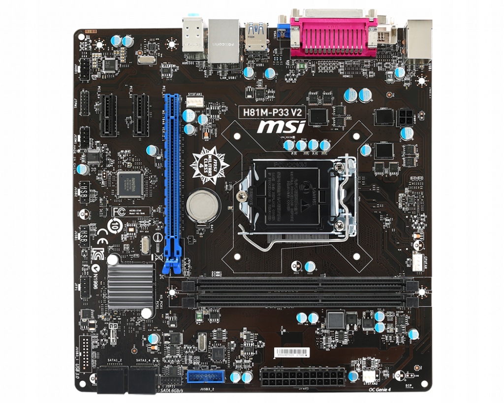 Купить МАТЕРИНСКАЯ ПЛАТА MSI H81M-P33 V2 USB3 OC SOCKET 1150: отзывы, фото, характеристики в интерне-магазине Aredi.ru