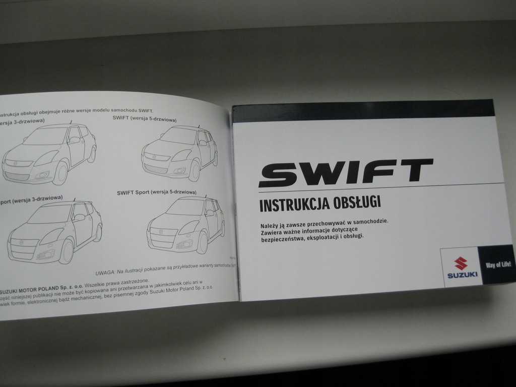 SUZUKI SWIFT V instrukcja Suzuki Swift V 10-17 PL