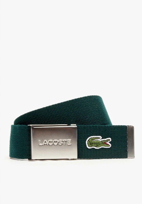 AZ77 LACOSTE SINOPLE PASEK ZIELONY LOGO 90