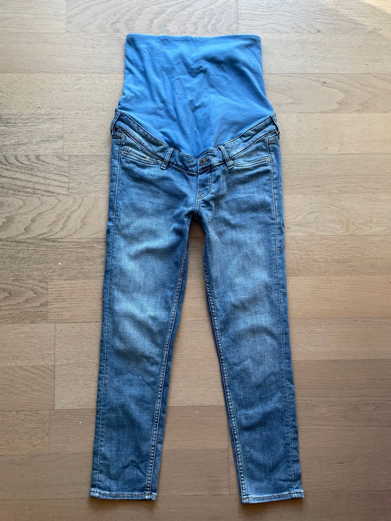 Spodnie ciążowe jeans H&M MAMA rurki rozm.38