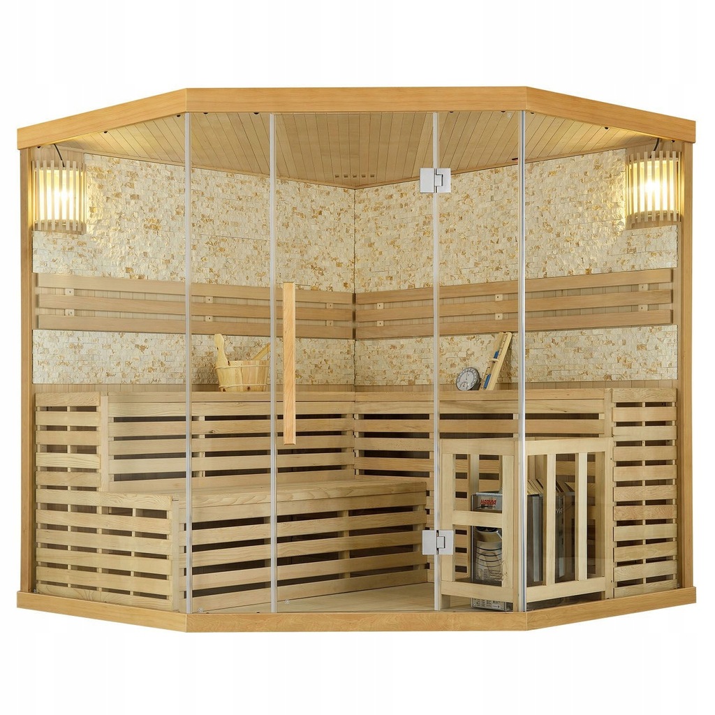 Sauna wewnętrzna Espoo200 Premium kamień naturalny - sauna fińska