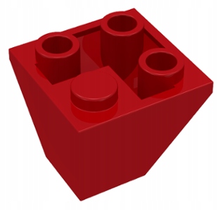 LEGO SKOS 2x2 ODWRÓCONY NAROŻNIK 3676 CZERWONY