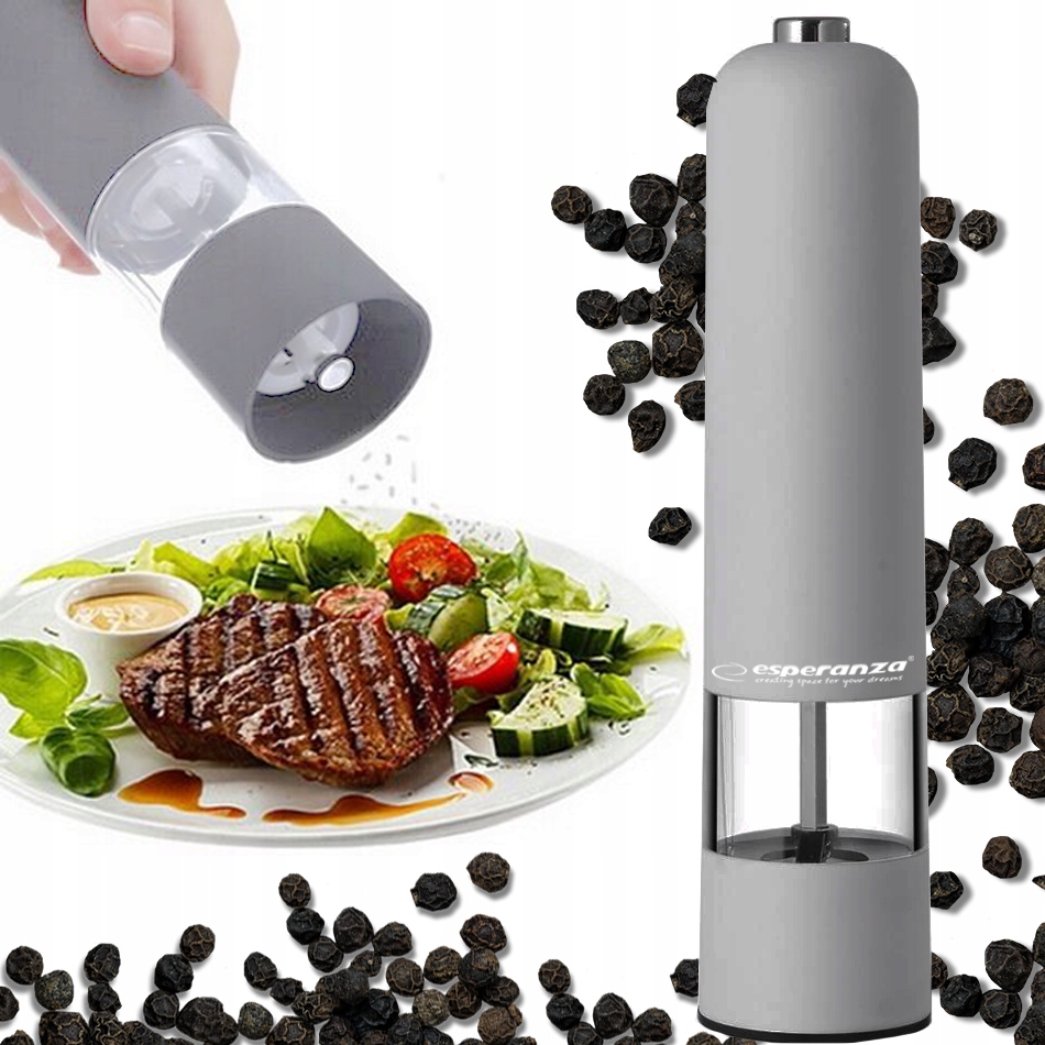 Купить ЭЛЕКТРОМЕЛЬНИЦА ДЛЯ СОЛЬ, ПЕРЦА, СПЕЦИЙ, СЕРОГО: отзывы, фото и ...