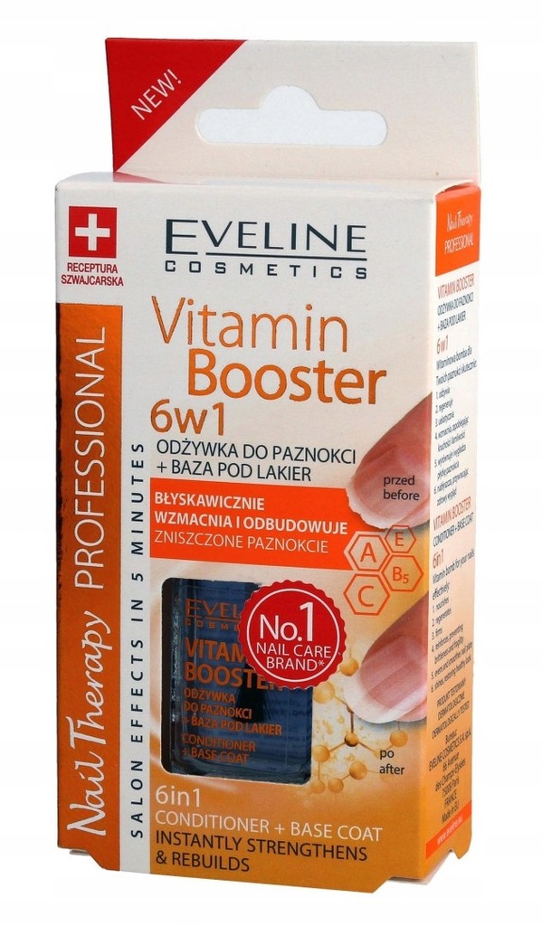 Eveline Nail Therapy Lakier odżywka Vitamin Booste