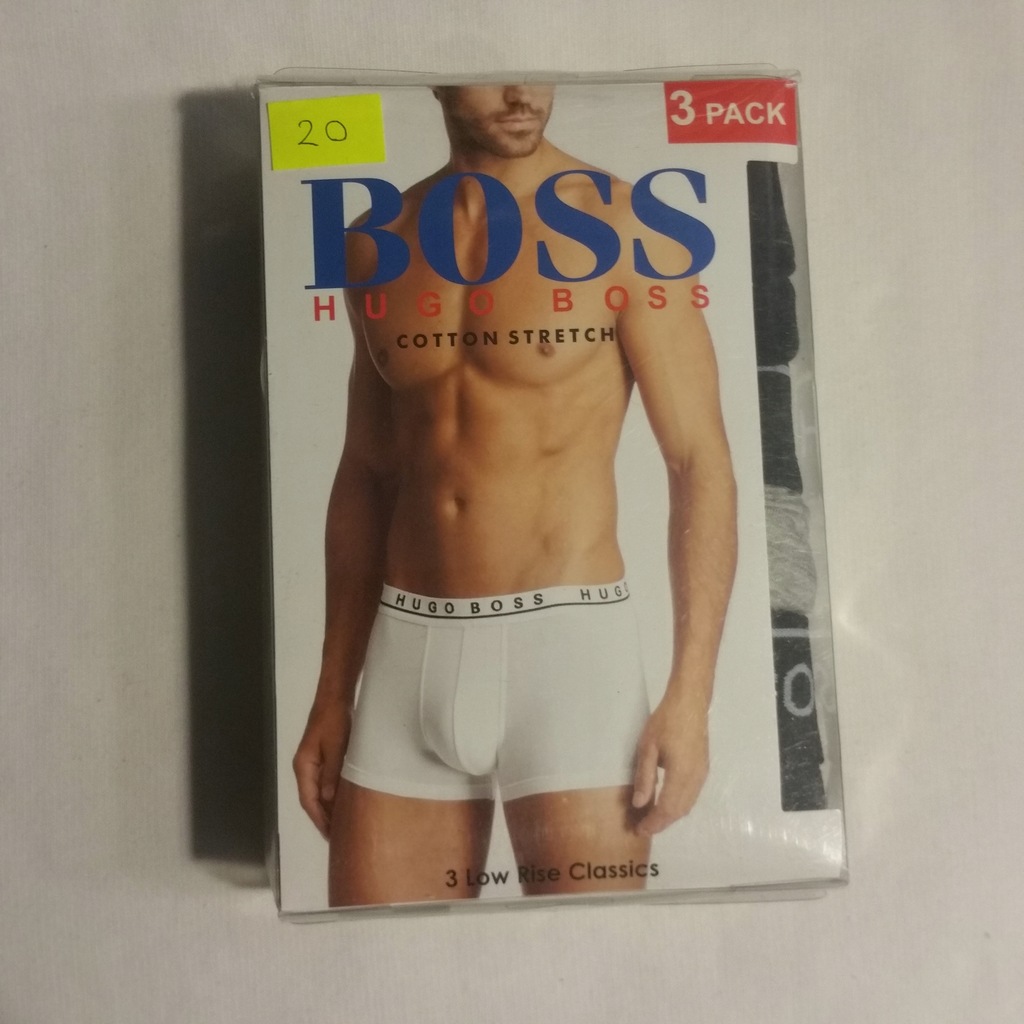 20 Bokserki majtki HUGO BOSS 3 pack roz.XL