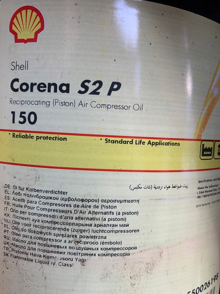 Olej Corena P-150 do sprężarek powietrznych