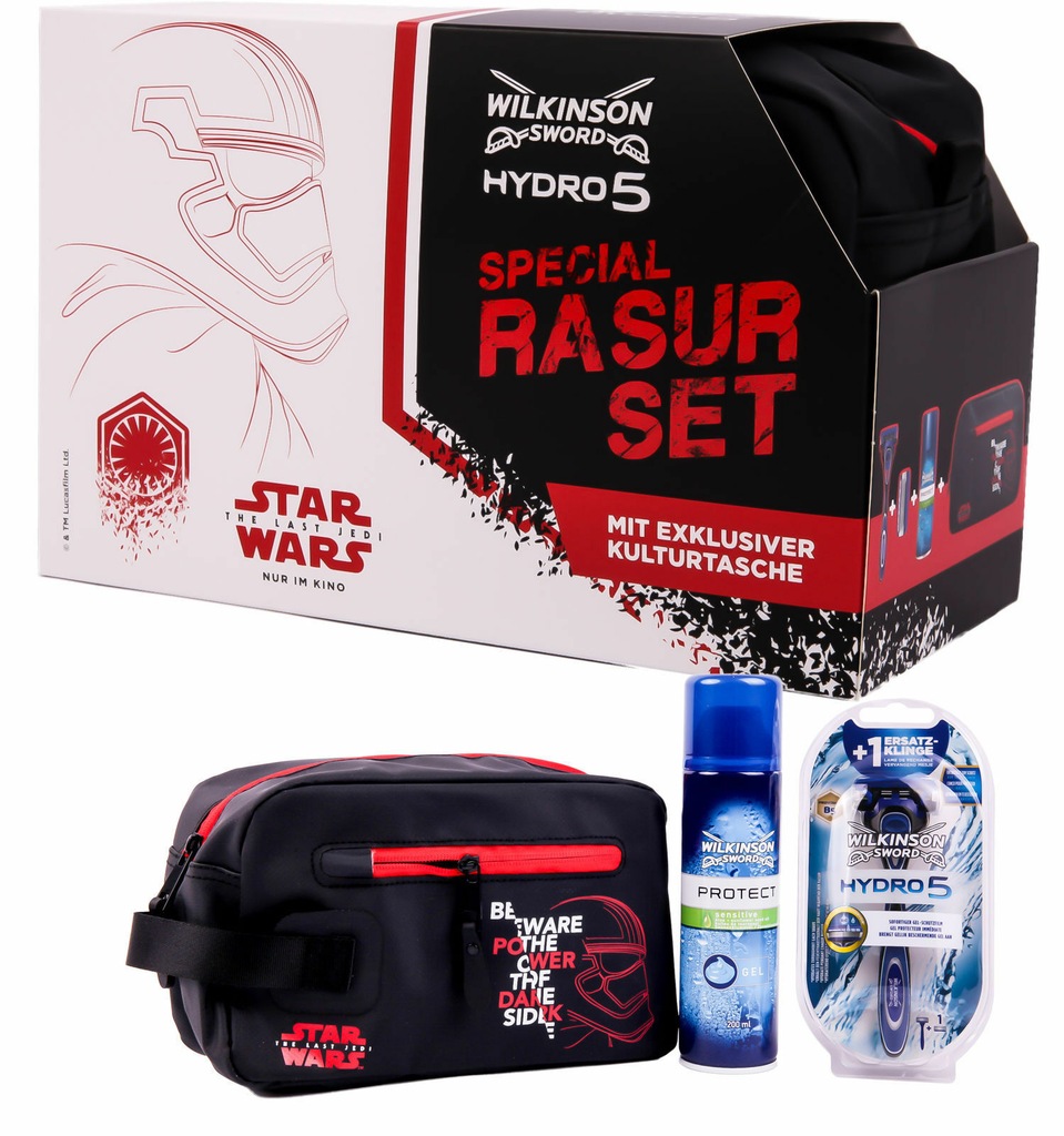 Wilkinson sword hydro 5 zestaw: żel+maszynka+torba