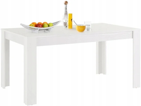 Stół do jadalni w stylu duńskim Lora I., 160 cm, biały