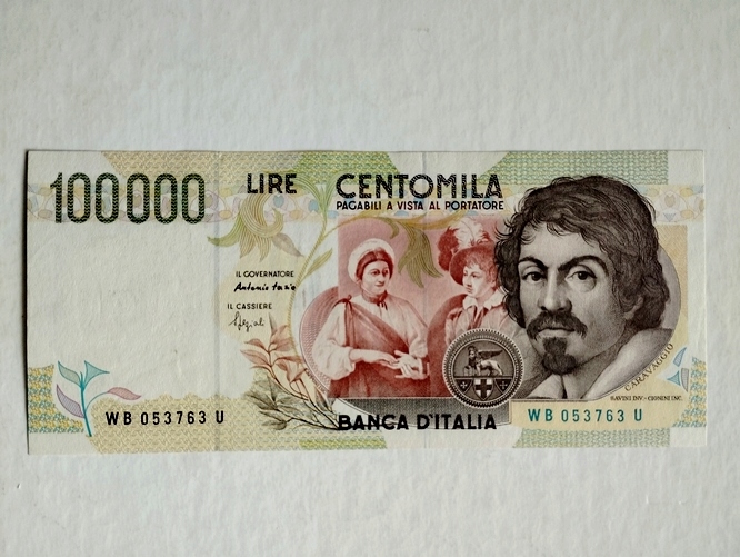 WŁOCHY - 100.000 lirów 1994, P-117a, st. -1, piękny banknot !!!