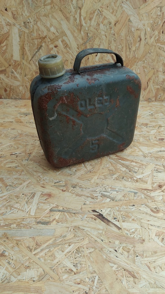 Kanister metalowy na olej paliwo 5l PRL nr7