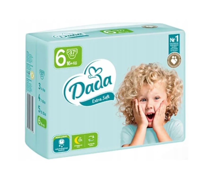 Pieluszki Dada Extra Soft rozmiar 6 16+ kg 37 sztuk