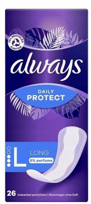 Always WKŁADKI 26szt. Daily Protect LONG 0% Perfume