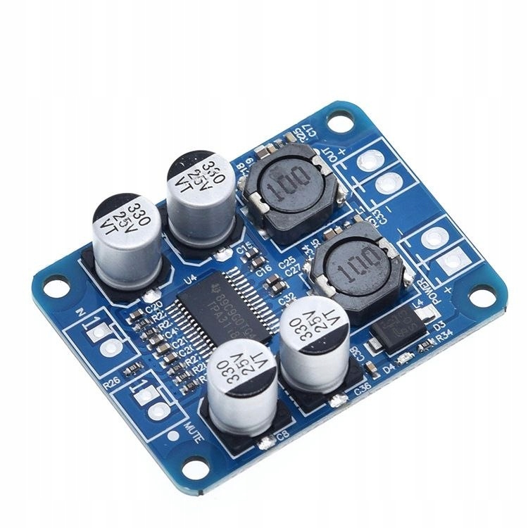 MODUŁ WZMACNIACZA MONO 1X60W, 12V-24V, ARDUINO