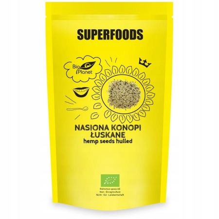 100% Nasiona konopi łuskane BIO 200 g Bio Planet
