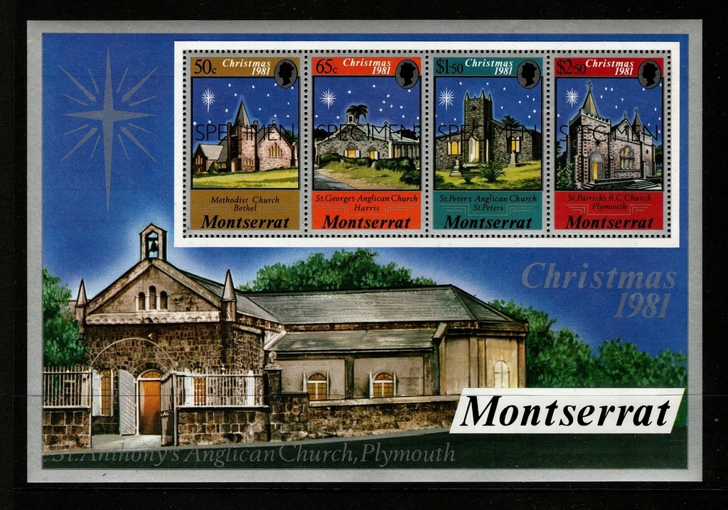 Montserrat znaczki pocztowe / Blok ( Boże Narodzenie ) 1981 r.