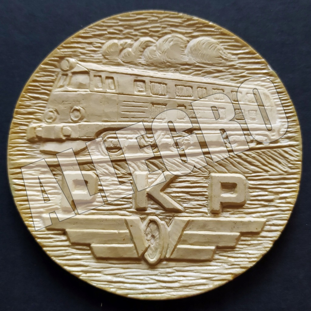 MEDAL - RZEŹBIONY WZÓR - PKP KOLEJOWY POCIĄG TORUŃ