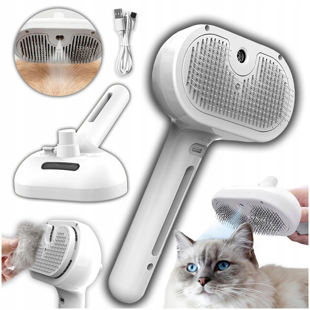 SZCZOTKA PAROWA DLA ZWIERZĄT ELEKTRYCZNA DO PIELĘGNACJI SIERŚCI KOTA PSA!