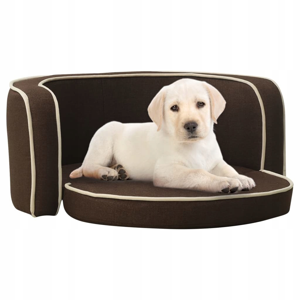 VidaXL Rozkładana sofa dla psa, brązowa, 76x71x30