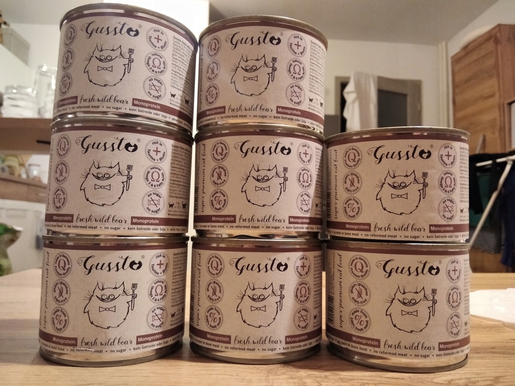 Mokra karma dla kota Gussto dziczyzna 200g dzik