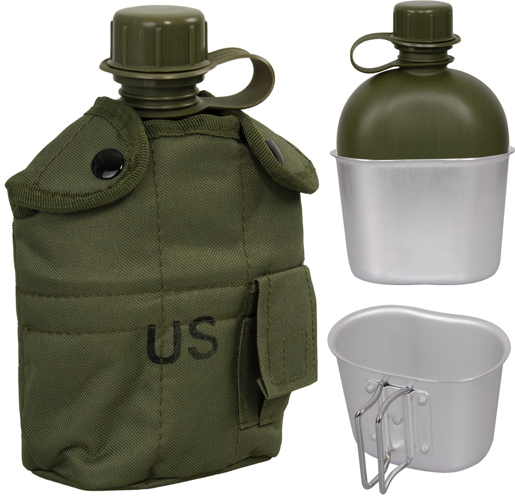 US MANIERKA WOJSKOWA 1L LC2+KUBEK+POKROWIEC GREEN