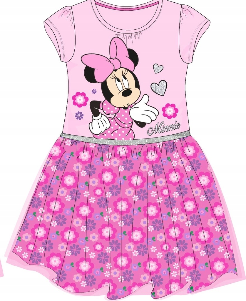 Sukienka Myszka Minnie różowa tiul Disney 116 6 L