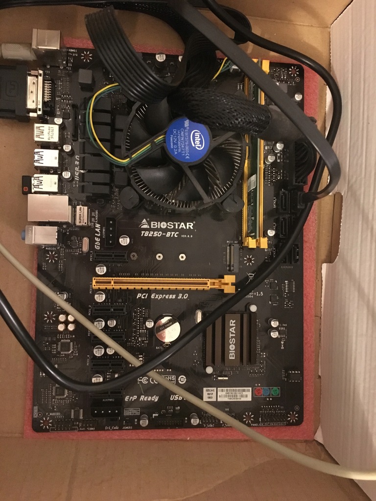 BIOSTAR TB250-BTC+Intel CeleronG390 2.8GHz+DDR4GB