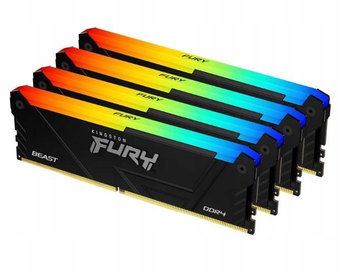 Pamięć DDR4 Fury Beast RGB 64GB4*16GB/3600 CL18