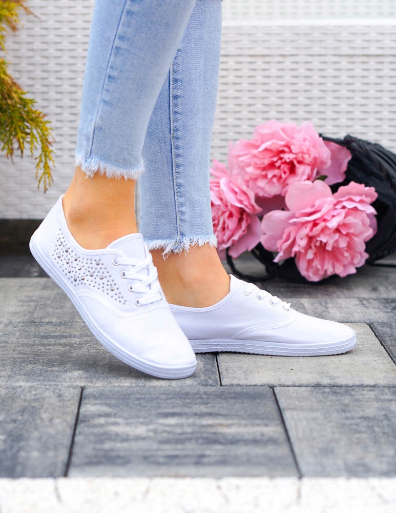 Купить Белые женские кроссовки Magic на шнуровке: отзывы, фото и ...