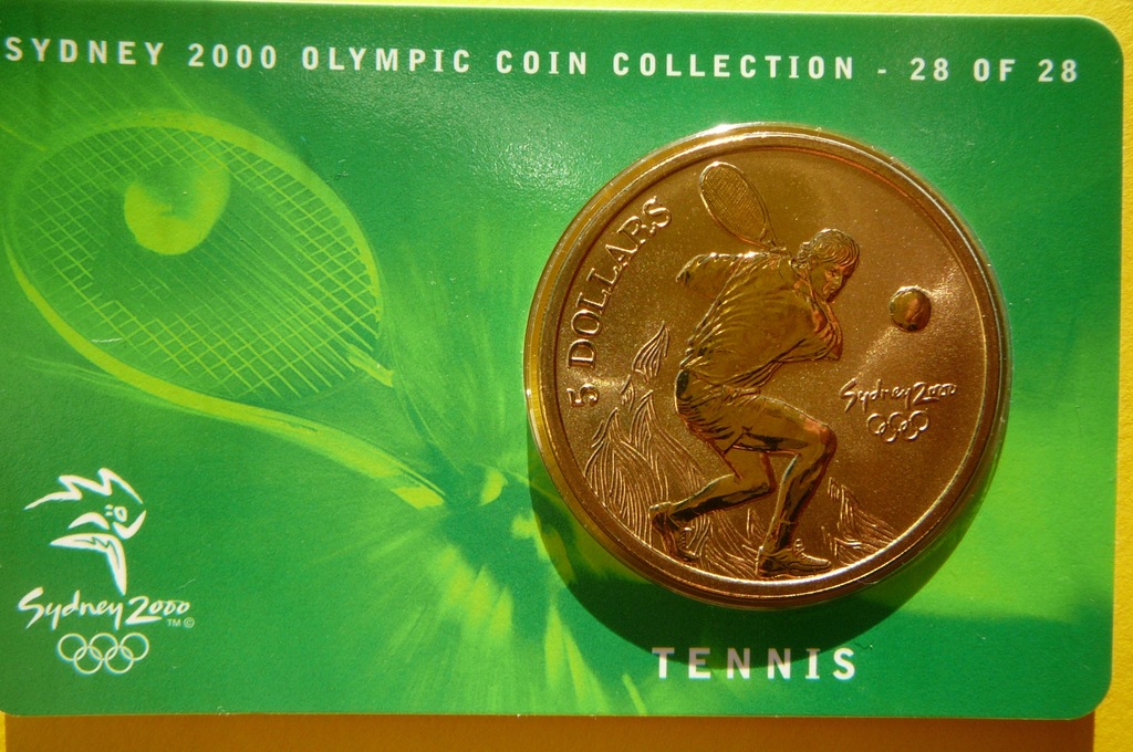 5$ AUSTRALIA 2000 TENIS ZIEMNY OLIMPIADA SYDNEY +CERT