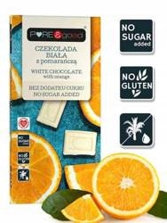 Czekolada biała Pure&Good z pomarańczą bez cukru 75 g