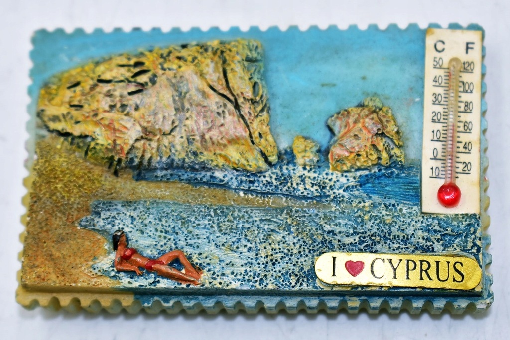 5995-59 ..I LOVE CYPRUS.. o#g MAGNES Z TERMOMETREM