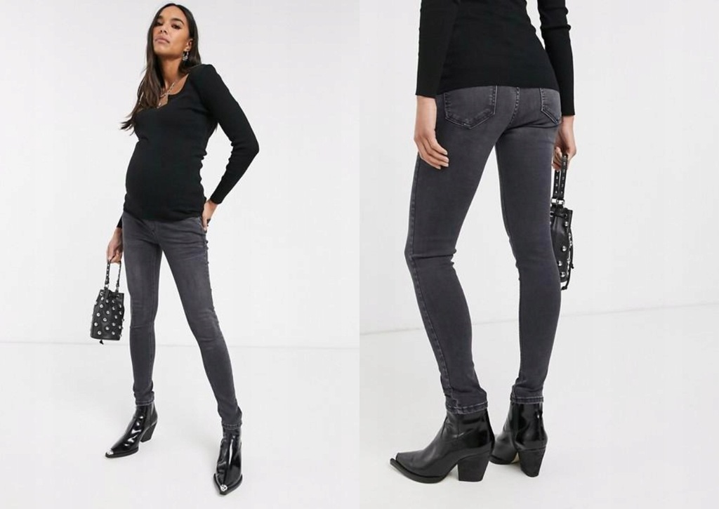 TOPSHOP MATERNITY SPODNIE JEANSOWE W28 L30